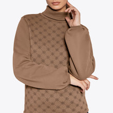 Load image into Gallery viewer, Cavalleria Toscana Orbit Flock Turtleneck Sweatshirt - FED120
