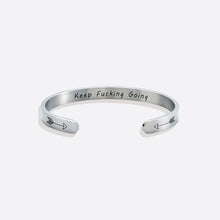 Load image into Gallery viewer, Keep Fucking Going Personalizable Cuff Bracelet
