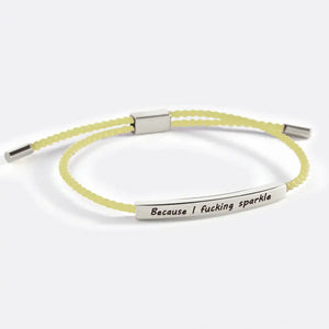 Because I F♥cking Sparkle Tube Bracelet