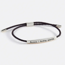 Load image into Gallery viewer, Because I F♥cking Sparkle Tube Bracelet
