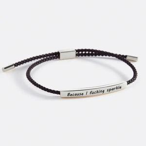 Because I F♥cking Sparkle Tube Bracelet