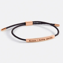 Load image into Gallery viewer, Because I F♥cking Sparkle Tube Bracelet
