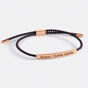 Because I F♥cking Sparkle Tube Bracelet