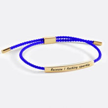 Load image into Gallery viewer, Because I F♥cking Sparkle Tube Bracelet
