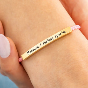 Because I F♥cking Sparkle Tube Bracelet