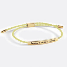 Load image into Gallery viewer, Because I F♥cking Sparkle Tube Bracelet
