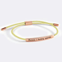 Load image into Gallery viewer, Because I F♥cking Sparkle Tube Bracelet

