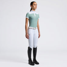 Load image into Gallery viewer, Cavalleria Toscana Girl&#39;s SS Perforated Jersey Show Shirt - CAA046
