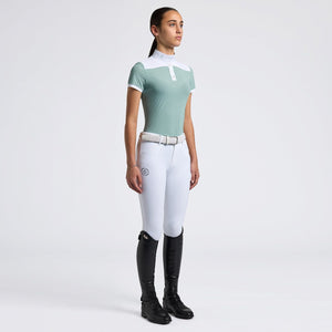 Cavalleria Toscana Girl's SS Perforated Jersey Show Shirt - CAA046