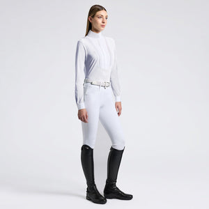 Cavalleria Toscana Women's Perforated L/S American Shirt CAD097