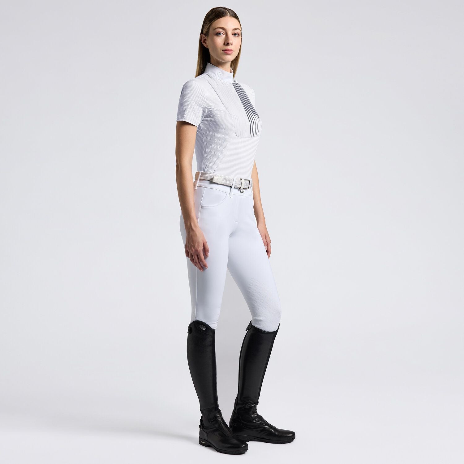 Cavalleria Toscana Pleated Bib S/S Show Shirt CAD275
