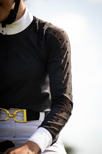 Euphoric Equestrian Palm Beach Competition Shirt - Polka Dot