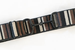 Ellany Black and Brown - 1.5" Black Snaffle Elastic Belt