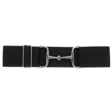 Load image into Gallery viewer, Ellany Black - 2&quot; Silver Snaffle Elastic Belt
