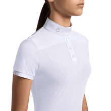 Load image into Gallery viewer, Cavalleria Toscana Girl&#39;s SS Perforated Jersey Show Shirt - CAA046
