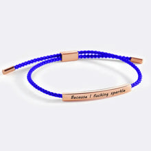 Load image into Gallery viewer, Because I F♥cking Sparkle Tube Bracelet
