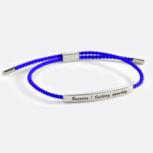 Load image into Gallery viewer, Because I F♥cking Sparkle Tube Bracelet
