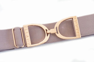 Ellany Lilac - 1.5" Rose Gold Stirrup Elastic Belt