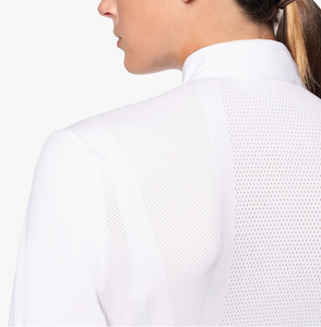 Cavalleria Toscana Women's Tech Wool Show Shirt with a Zip - POD299