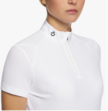 Load image into Gallery viewer, Cavalleria Toscana Women&#39;s Performance Jersey S/S Zip Competition Polo - POD308
