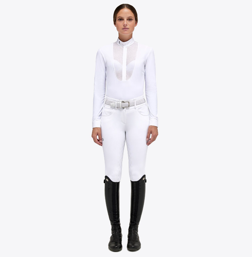 Cavalleria Toscana Lacey Drop Bib L/S Competition Shirt - CAD221