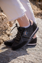 Load image into Gallery viewer, Penelope - Saturne Sneakers - Black &amp; Rose Gold

