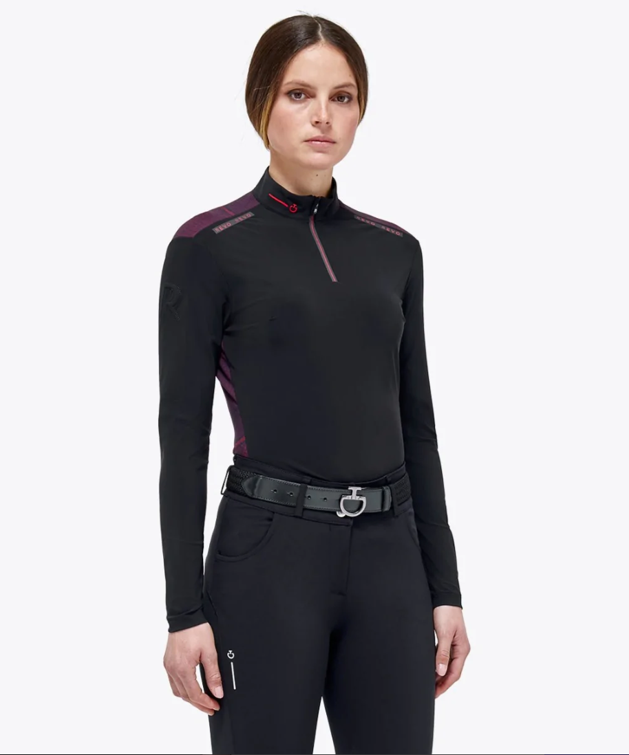 Cavalleria Toscana Revo Red Label Tech Knit L/S Zip Training Shirt - POD316