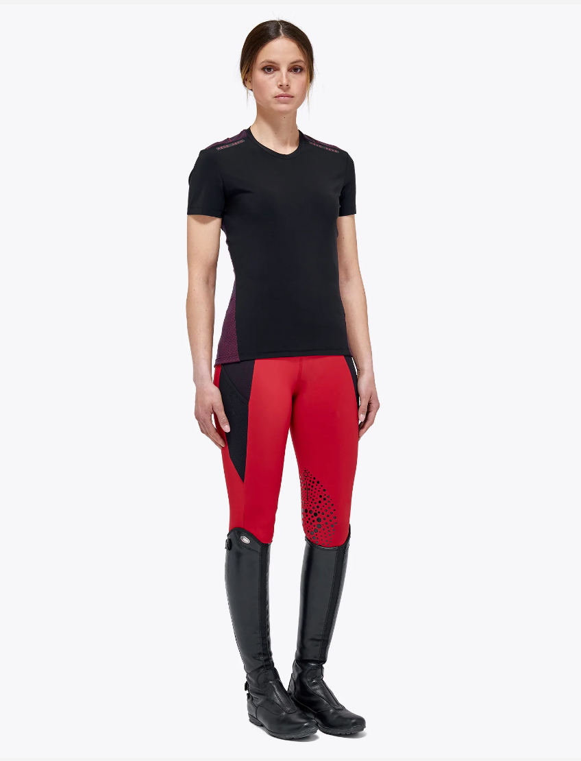 Cavalleria Toscana Red Label Tech Knit S/S Zip Training Shirt - POD317