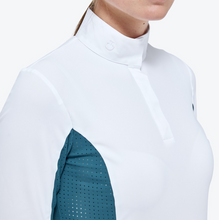 Load image into Gallery viewer, Cavalleria Toscana Women&#39;s Long Sleeve Competition Shirt with Perforated Inserts - POD255
