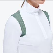 Load image into Gallery viewer, Cavalleria Toscana Women&#39;s Jersey Long Sleeve Shirt with Perforated Insert - CAD216

