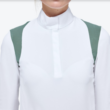 Load image into Gallery viewer, Cavalleria Toscana Women&#39;s Jersey Long Sleeve Shirt with Perforated Insert - CAD216
