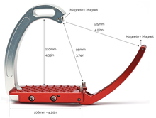 Load image into Gallery viewer, Tech Stirrups Venice Pony &quot;M&quot; Sloped Safety Stirrups
